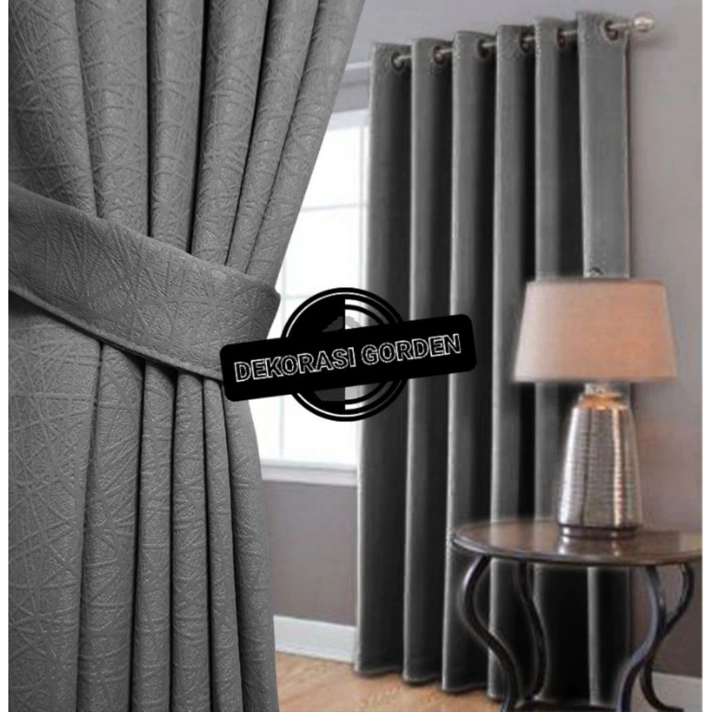 gorden jendela pintu 6 gelombang Tinggi 220cm