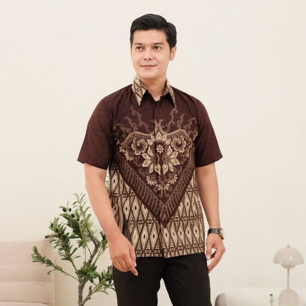 Nazilla Batik - Baju Batik Pria Kantoran Lengan Pendek Terbaru