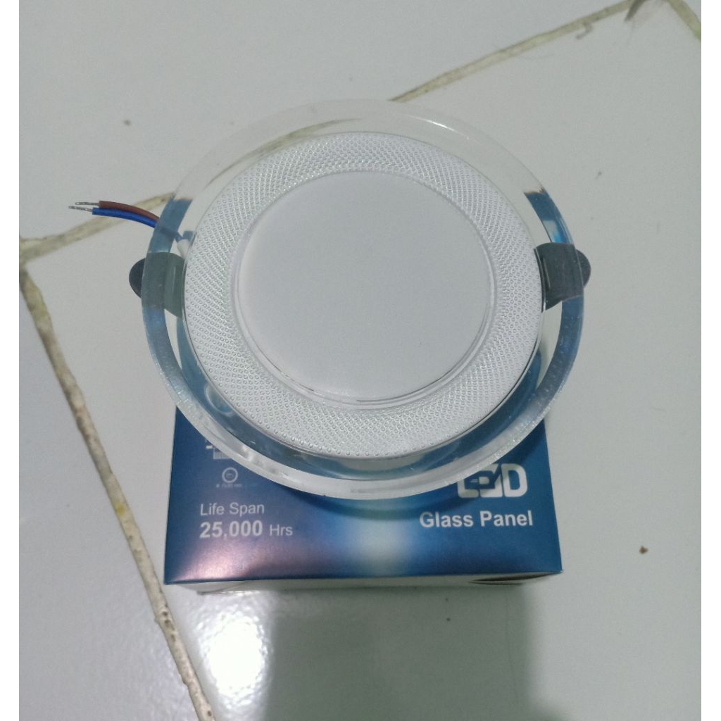 DOWNLIGHT GLASS Panel  LED 3 warna /Lampu LED panel 3 warna