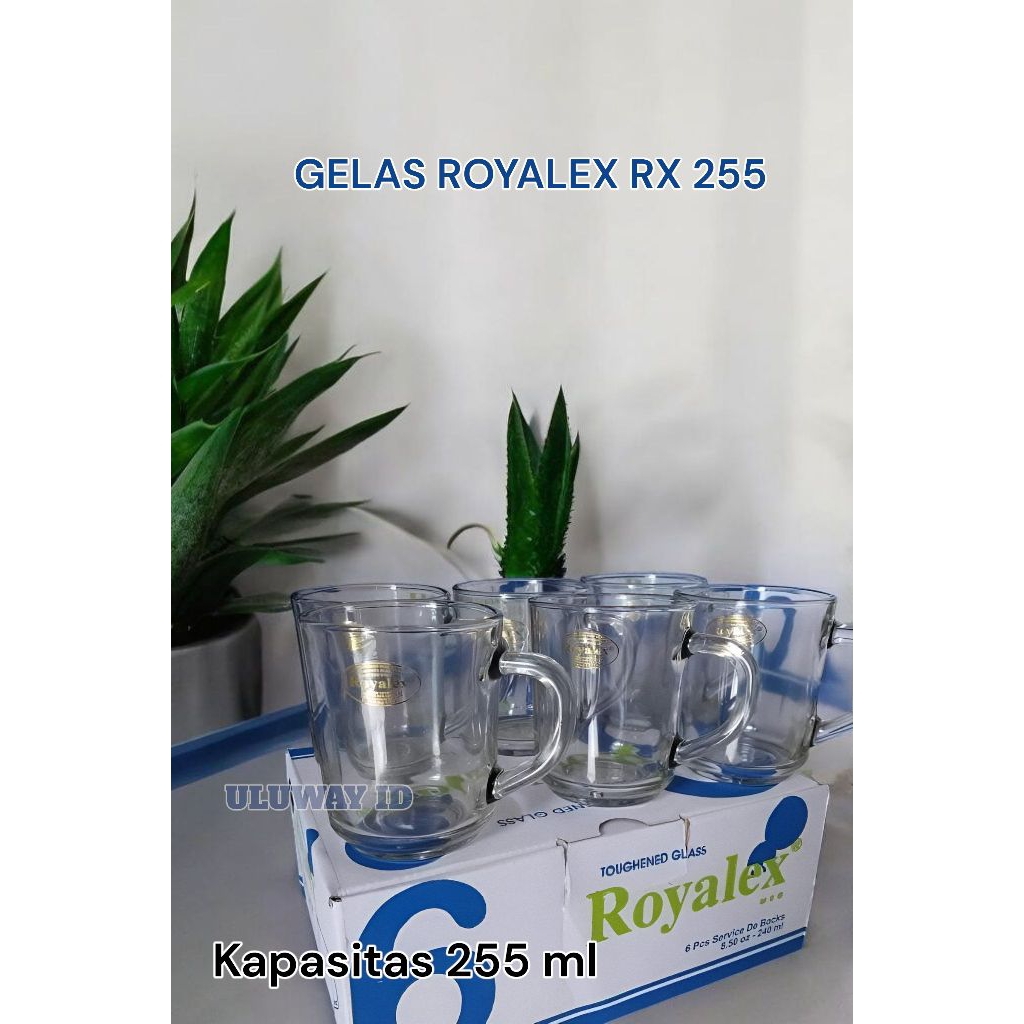 [6 Pcs] Gelas Royalex / Gelas Atom / Gelas Kaca / Gelas kopi