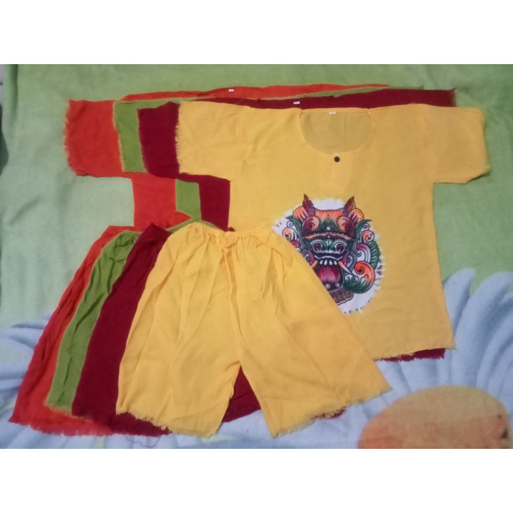 SETELAN BAJU BARONG LUKIS ANAK Usia 3 sampai 8 Tahun