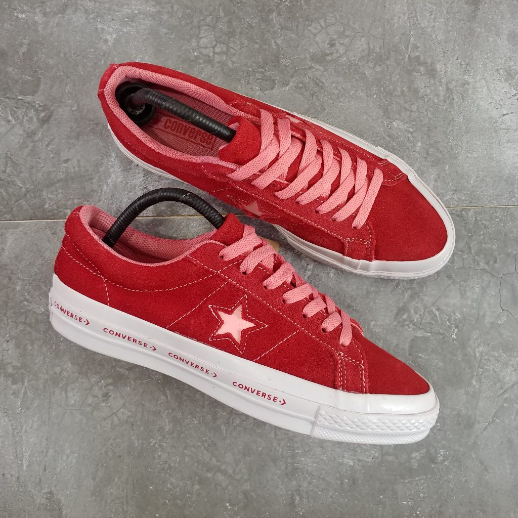 Converse Originals One Star Ox Suede Red/Paradise Pink/White 159815C ( Size 39 )