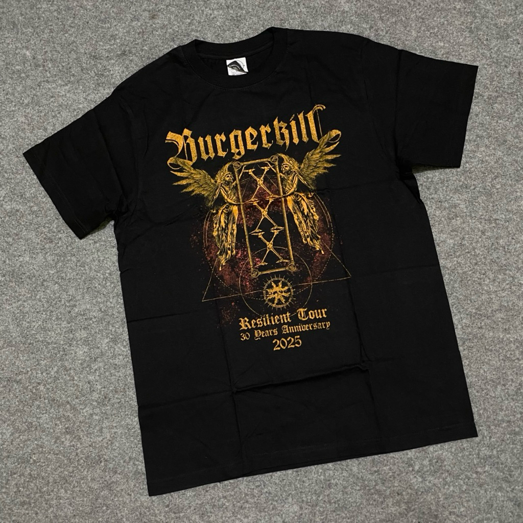 Burgerkill Sumatera Tour Original Kaos Band Hitam Katun