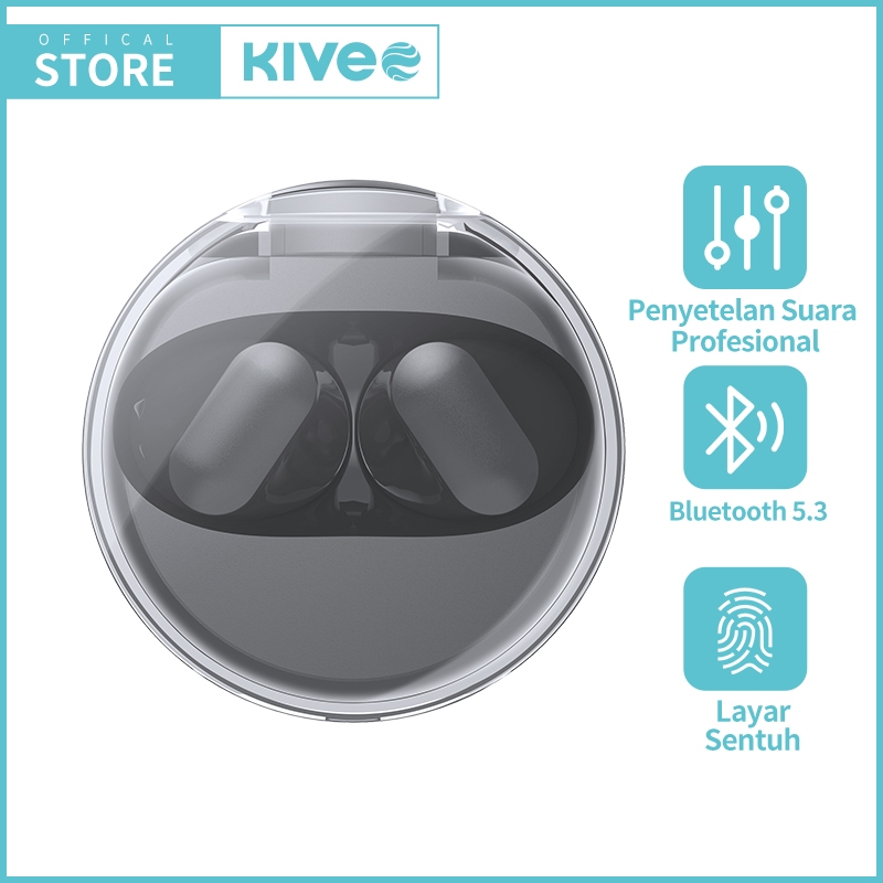 (New Year Sale)KIVEE TWS Earphone Bluetooth KV-TW108 Black Mini Portable Original