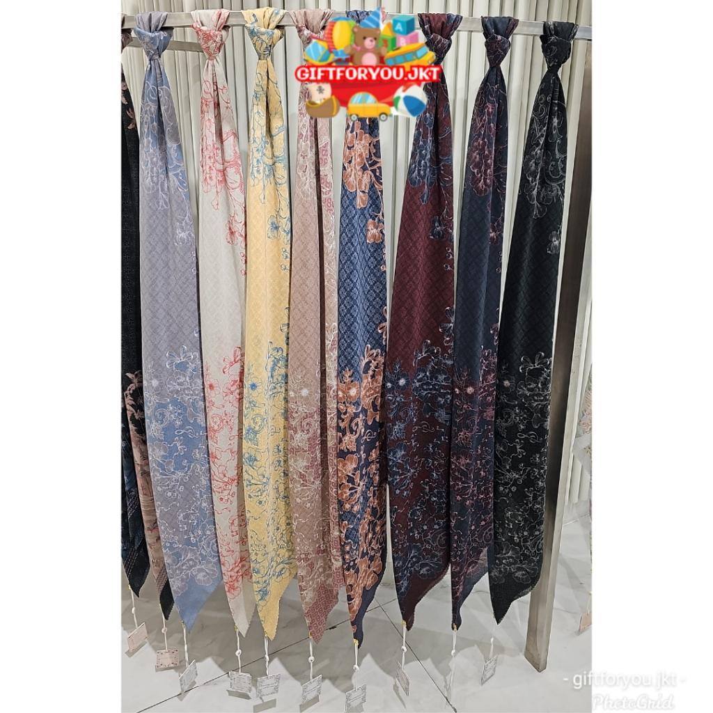 Buttonscarves Kerudung Hijab Nada 3 Square Decorate Cooking Ice Cream Deep Talk Love Letter Movie Ni