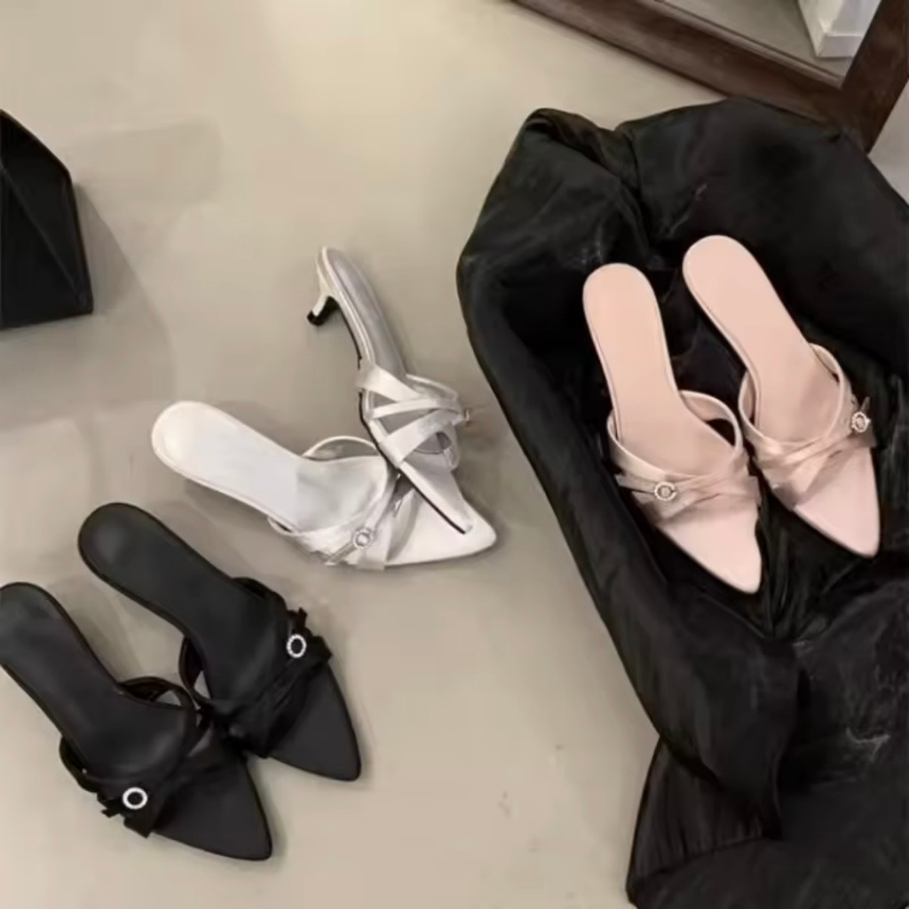 SANDAL HIGH HEELS WANITA FASHION CASUAL PESTA HAK 3 CM SUOJI