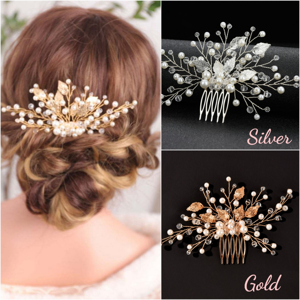TM504 - Aksesoris Pengantin / Hiasan Rambut Pesta / Headpiece Wedding Model Sirkam Mutiara