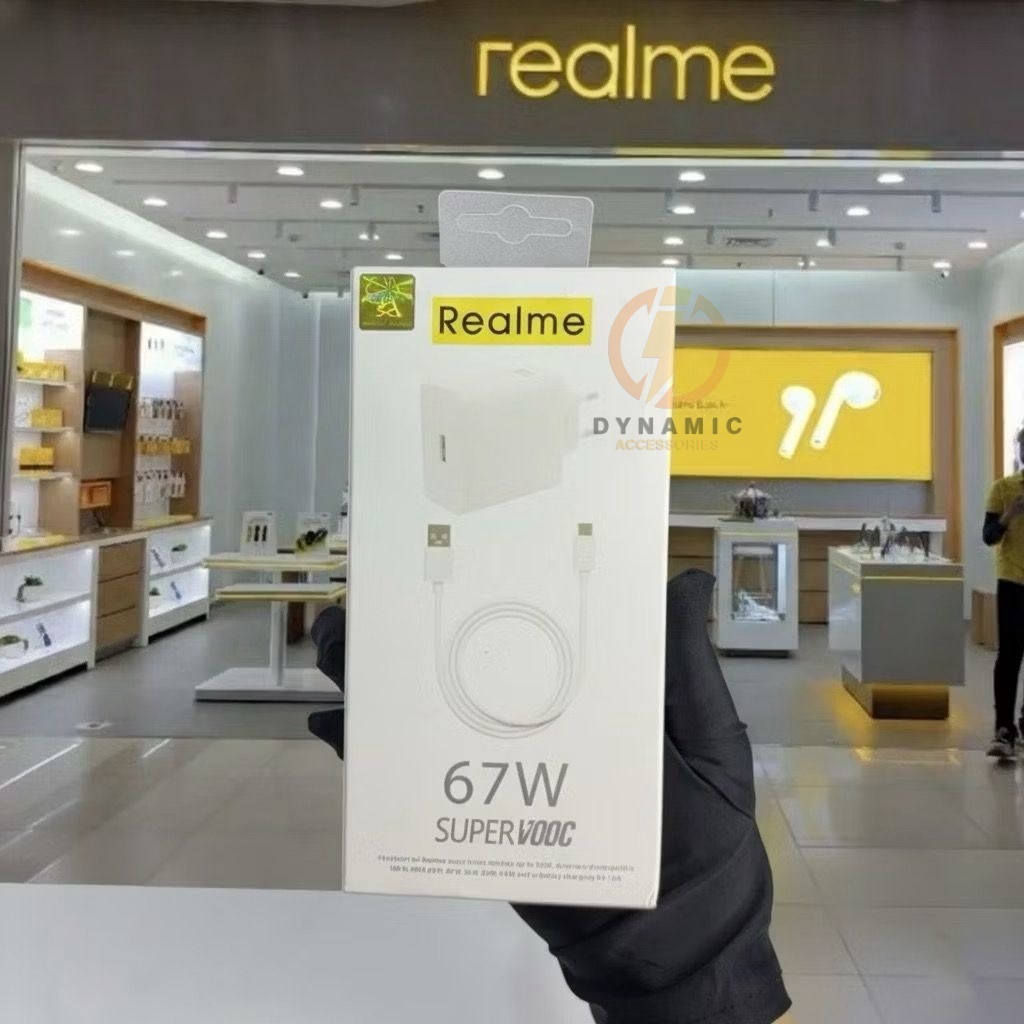 Charger Realme 67Watt Super VOOC Fast Charging Kabel Type C Casan Realme 1 Set Adaptor + kabel 67Wat