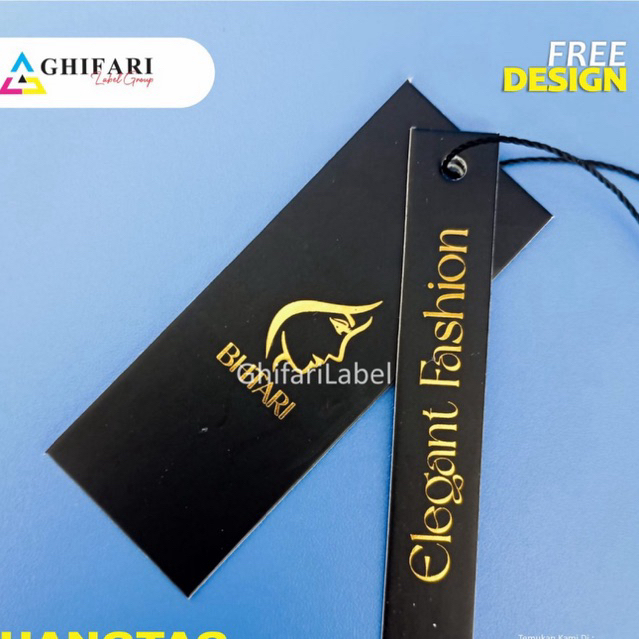 hangtag foil premium 700gsm / hangtag mengkilap
