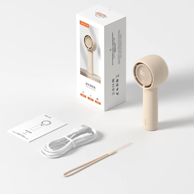 JISULIFE Kipas Angin Mini Portable Yang di cas Handheld fan Turbo Jet Brushless Kipas Tangan Super D