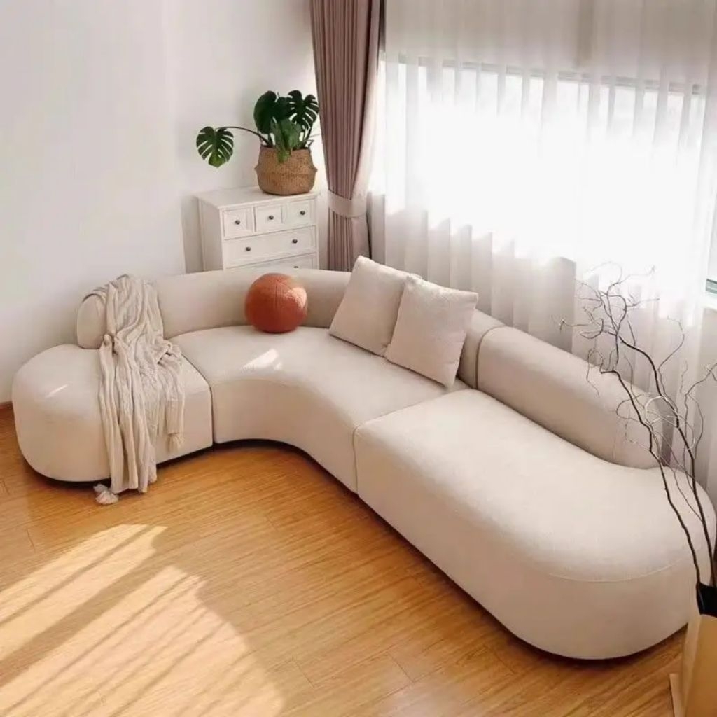SOFA SUDUT L | SOFA MELENGKUNG MINIMALIS | SOFA GAYA MODERN | SOFA RUANG TAMU | SOFA WEDDING | SOFA 