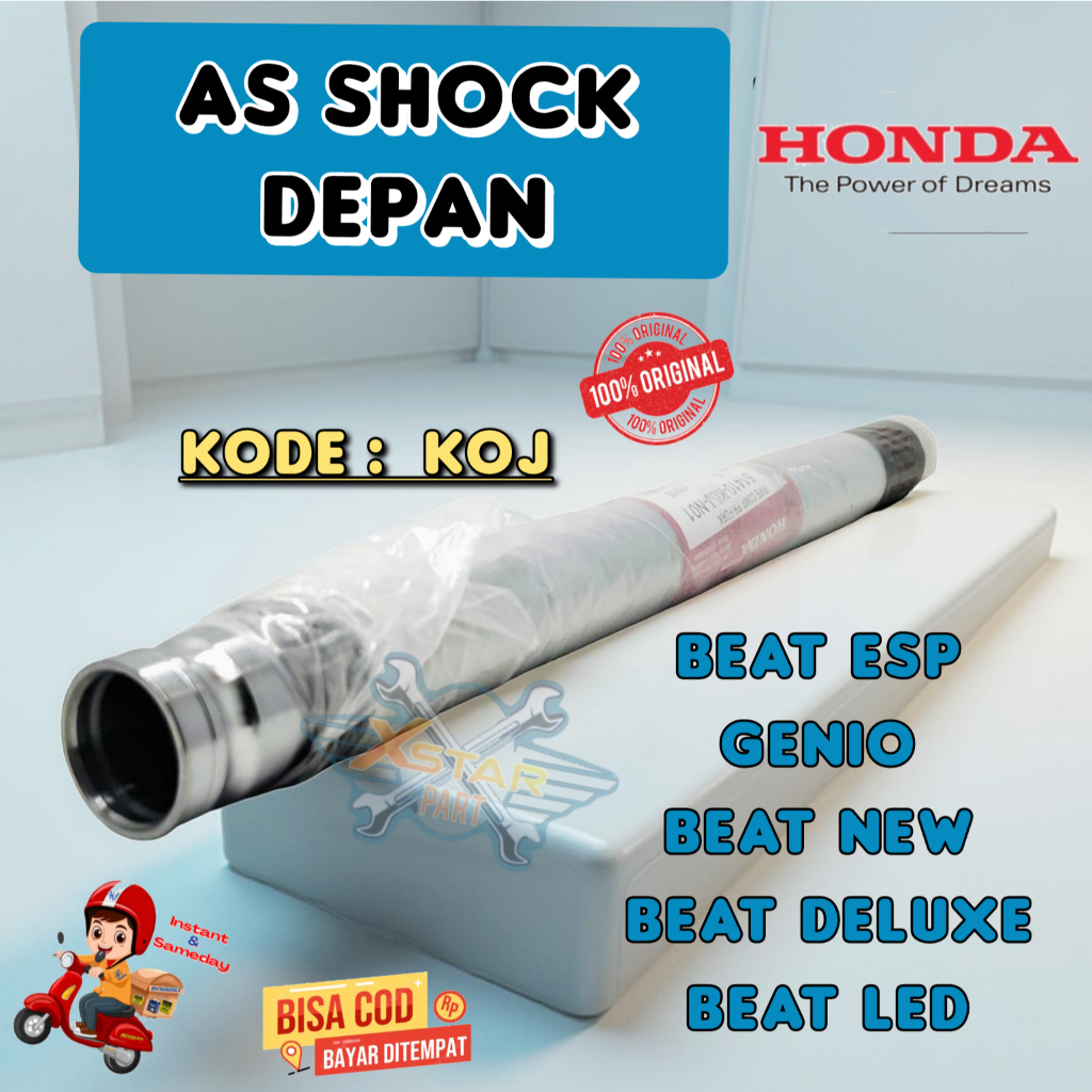 ORI AS SHOCK DEPAN KODE KOJ BEAT ESP,BEAT NEW, BEAT LED2020,GENIO,SCOOPY HONDA KOJ (1PCS)
