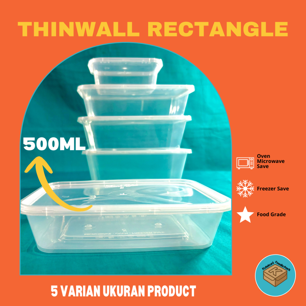 THINWALL RECTANGLE - 500ML / BENING