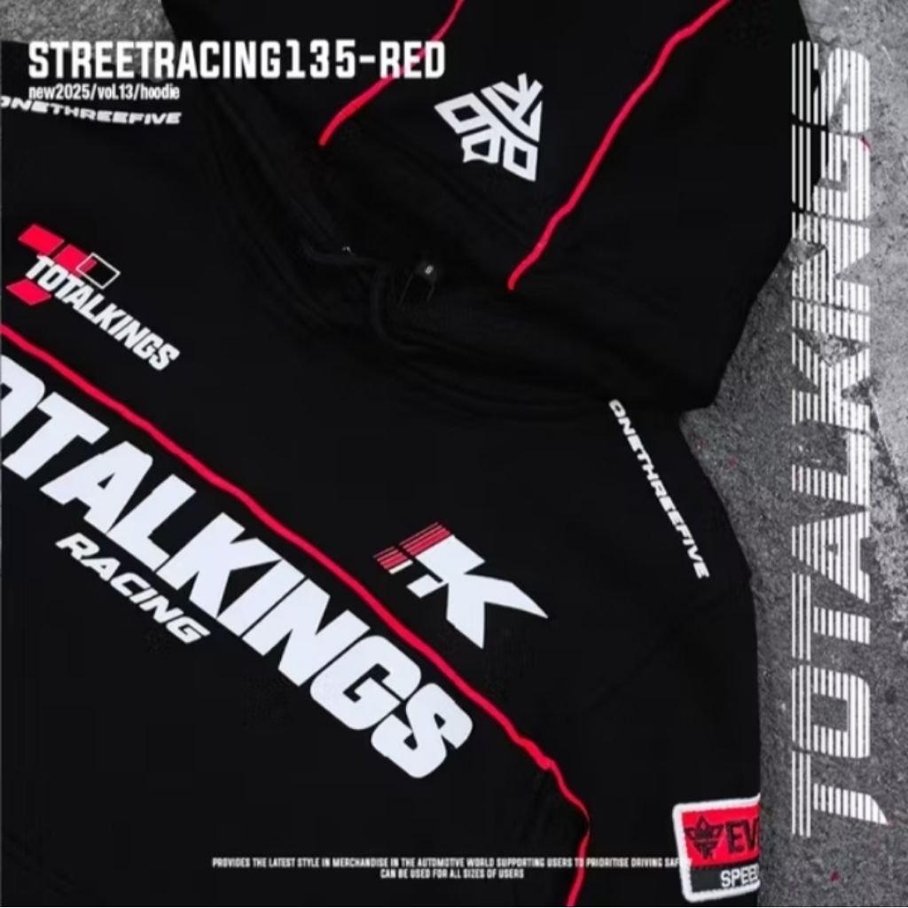 HOODIE TOTAL KINGS RED STREET RACING 135 LIMITED EDITION