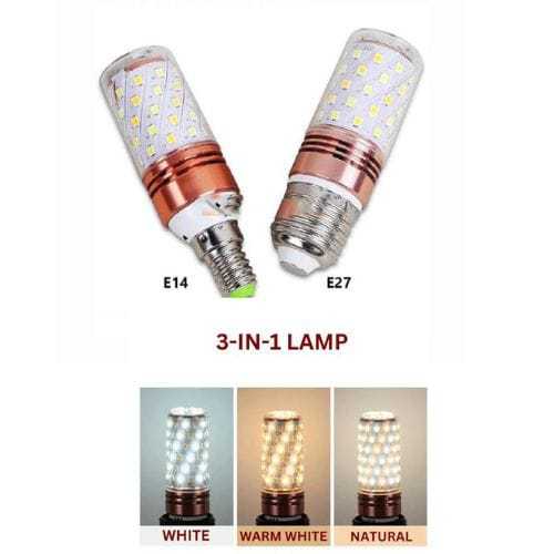 Lampu Candle Led 3 Warna Bohlam Lampu Hias 3 In 1 Lampu Jagung 3 Warna