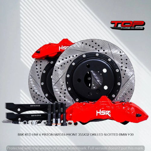 big brake kit bbk hsr wheel mobil bmw f30 warna red 6 piston original termurah