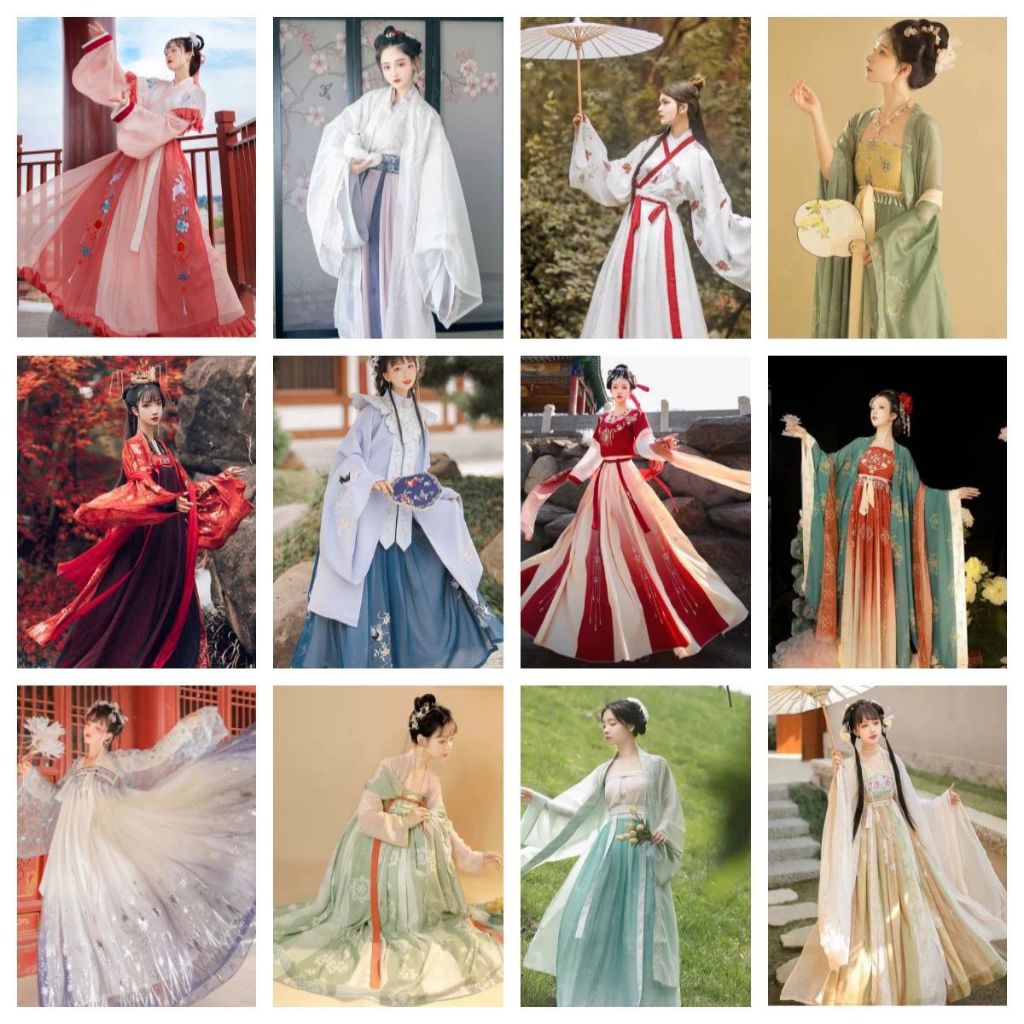 Paket Hanfu Pakaian tradisional China untuk wanita, Chinese Traditional Costume