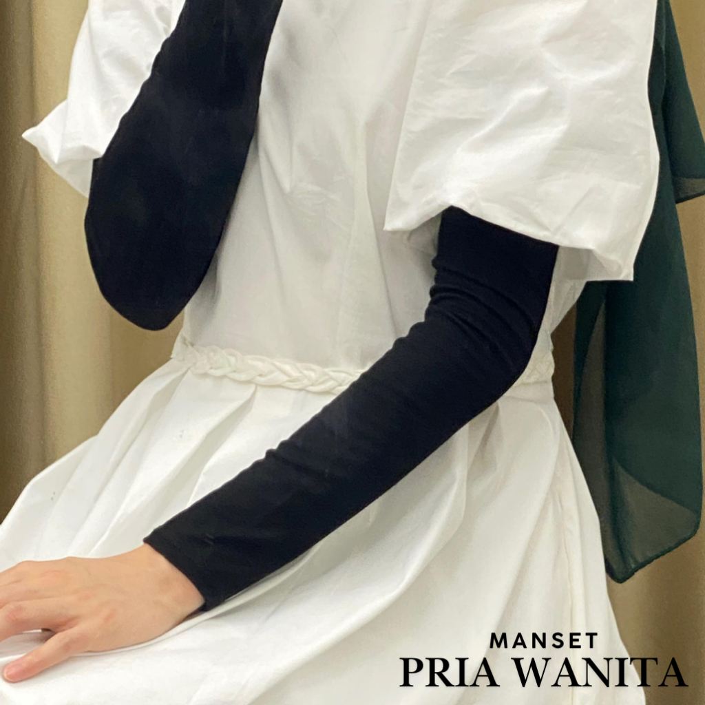 Manset Tangan Wanita Muslimah Stoking Lengan Dewasa Nilon Lembut Adem Tidak Panas – 1 Pasang