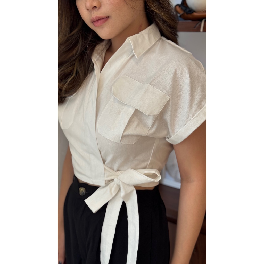 Teagantale - Tierra Shirt - Kemeja Wanita - White Shirt