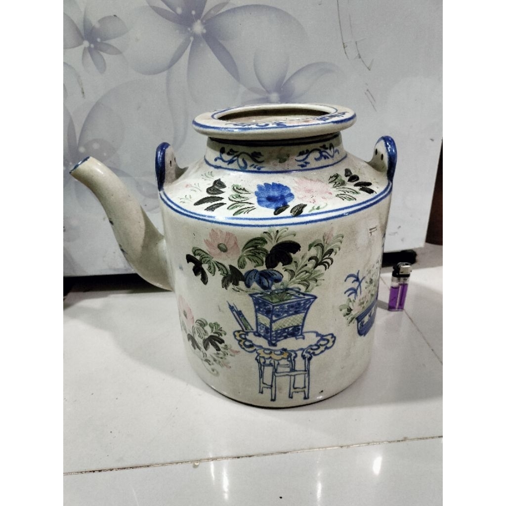 Teko antik china keramik tinggi28cm jumbo.mantap