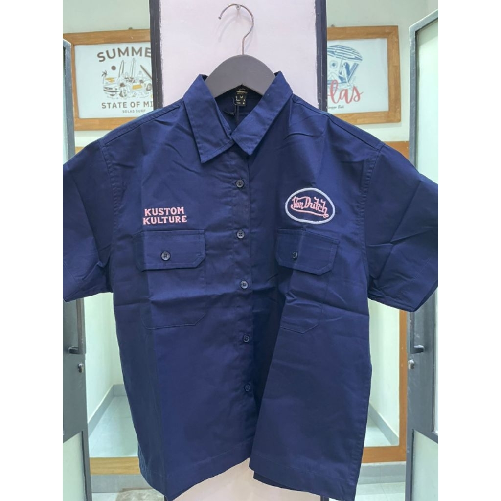 VON DUTCH LD 44 WOMEN WORKSHIRT NAVY BLUE