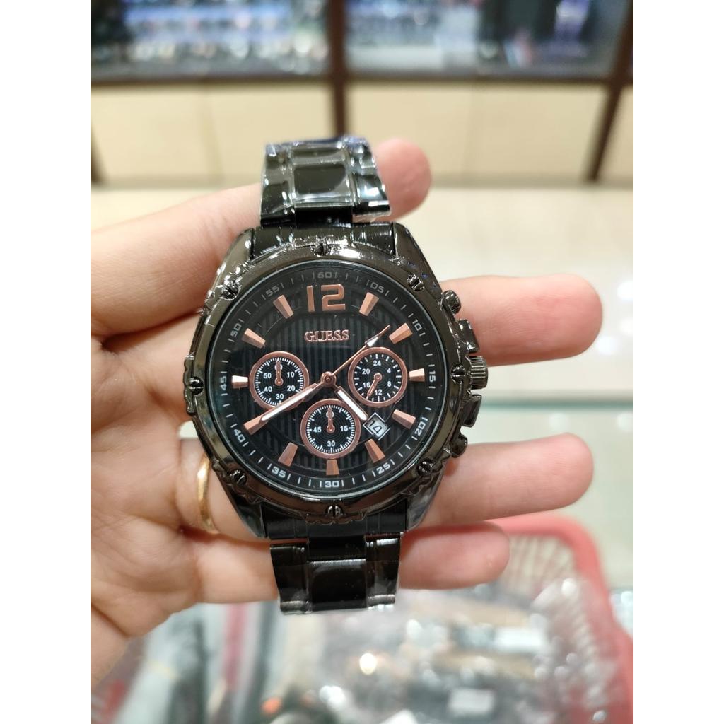 Jam Tangan Pria GUESS Rantai Besi
