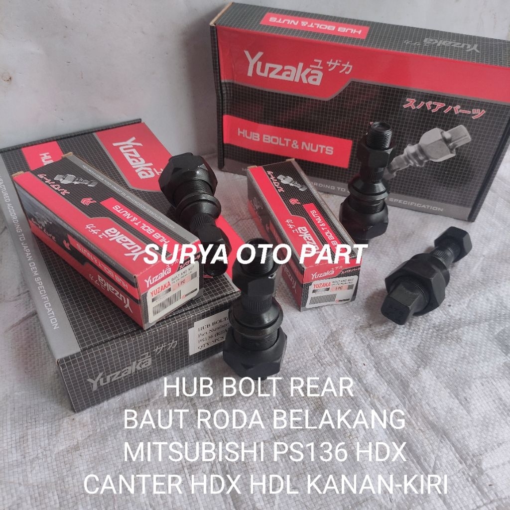 HUB BOLT REAR, BAUT RODA BELAKANG PS136 HDX, CANTER HDX HDL, KANAN/KIRI