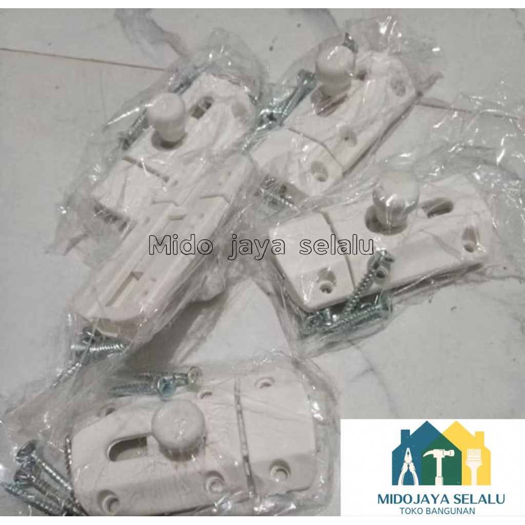 grendel pvc, Grendel pintu kamar mandi, Grendel plastik