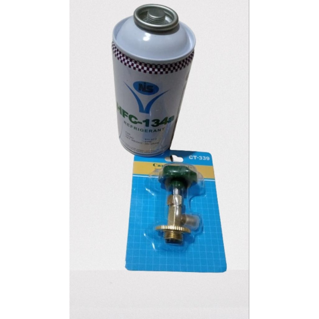 PAKET Set R134a Freon Kulkas BAILIAN HFC-134a + KRAN 339 | Freon R134a | Alat Pendingin Kulkas