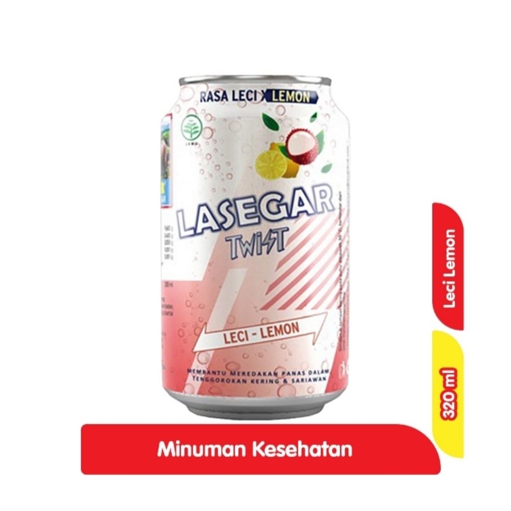LASEGAR Twist Minuman Penyegar Leci Lemon 320 ml 