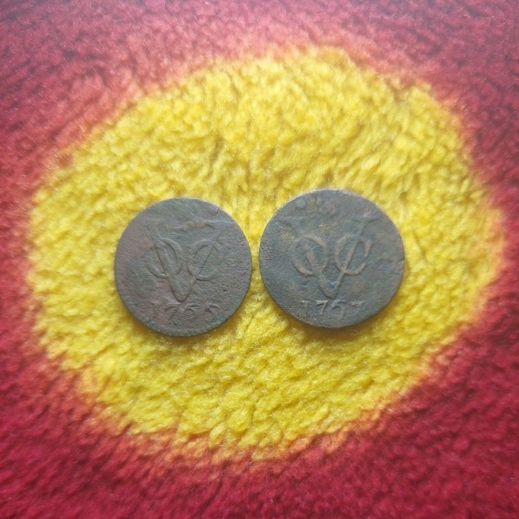 Koin voc Holland tahun berurut 1766 dan 1767