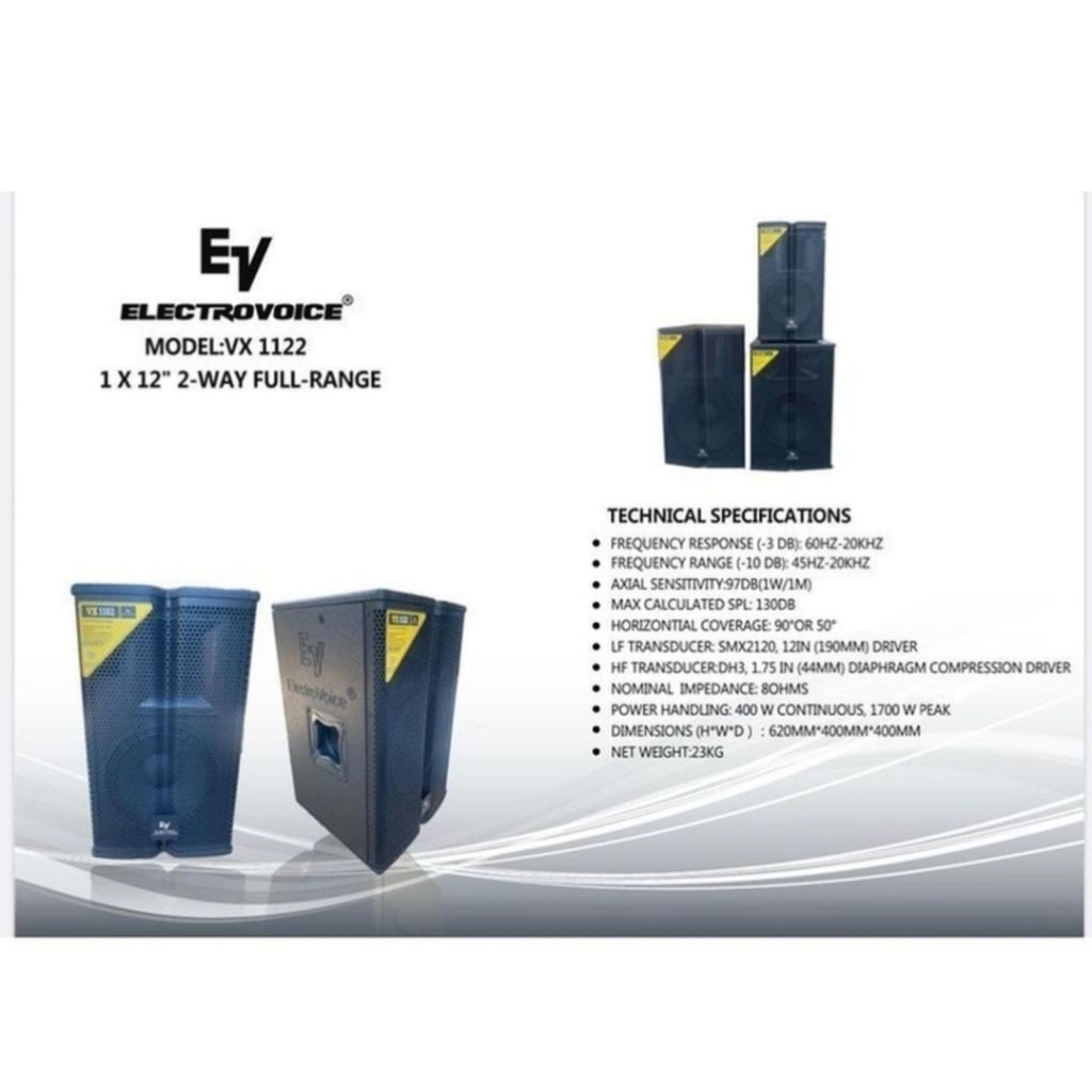 Speaker pasif/ speaker pasif 12inch ELECTROVICE EV VX 1122