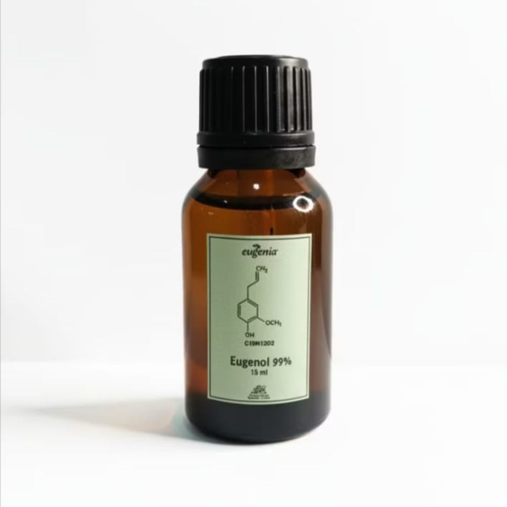 Essential Oil 99% Eugenol Murni Minyak Cengkeh (C10H12O2) Berkualitas 15ml Dental Antiseptik