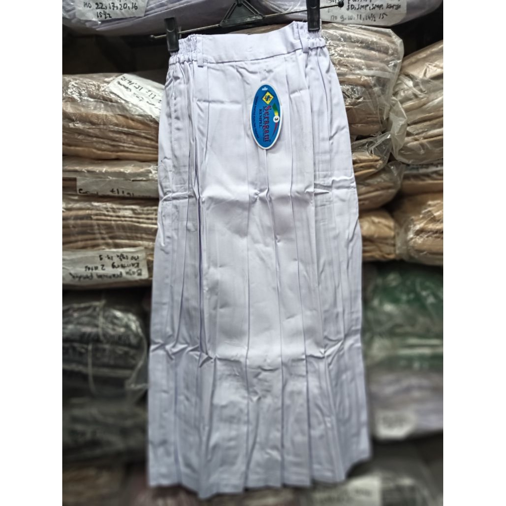 rok putih panjang rempel merek SERAGAM.rok panjang rempel SD SMP.rok anak sekolah.