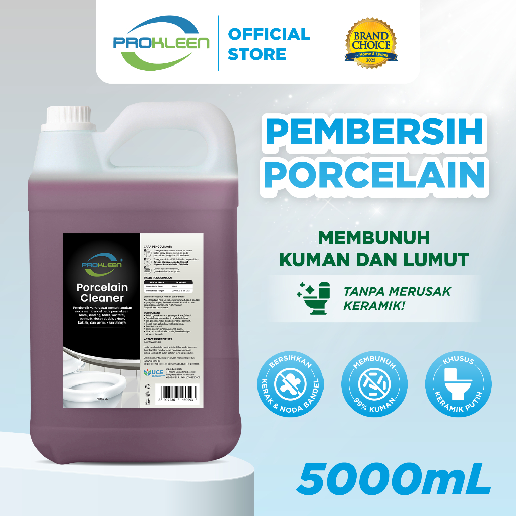 PROKLEEN Porcelain Cleaner Pembersih Keramik Kloset Wastafel Kamar Mandi Konsentrat 5L