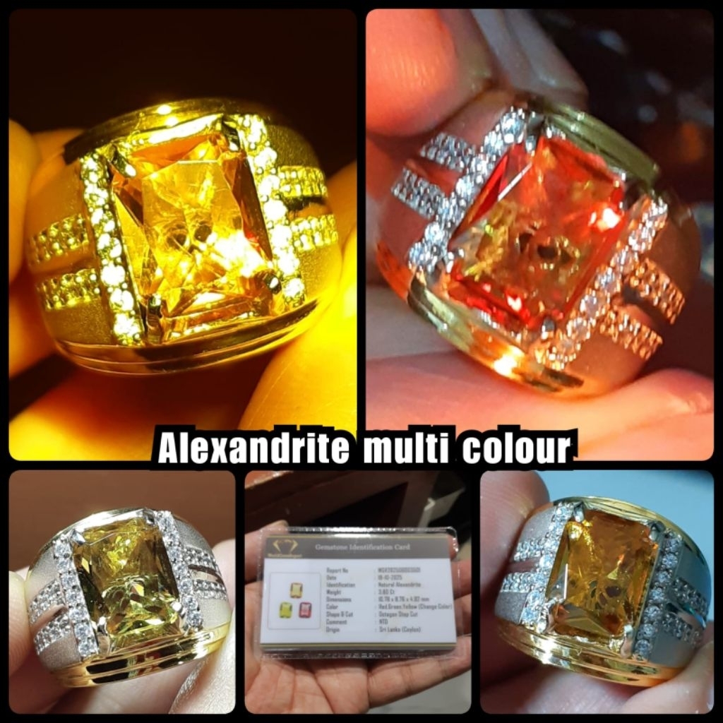 batu alexandrite multi colour asli Srilanka NTE