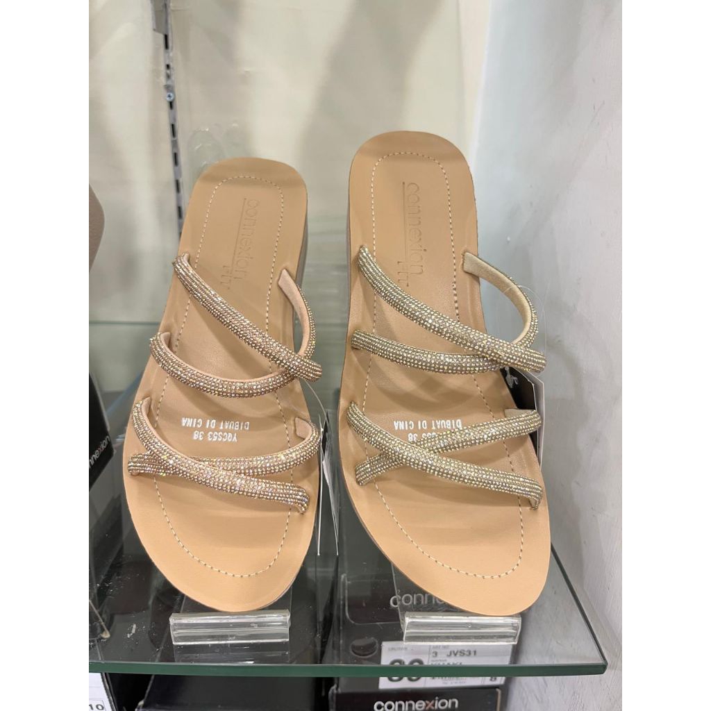 SANDAL WEDGES WANITA RINGAN MERK CONNEXION