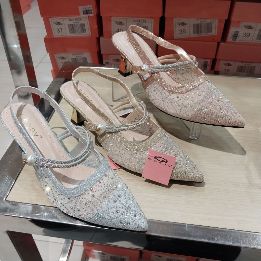 GENNY‼️sepatu pesta wanita heels 5cm ori by matahari