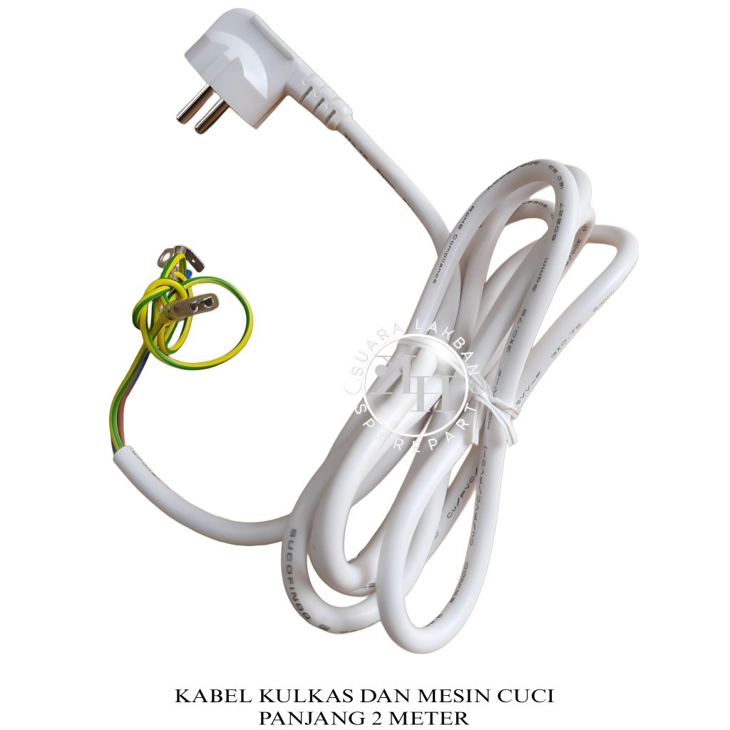 Kabel power perabotan elektronik mesin cuci kulkas