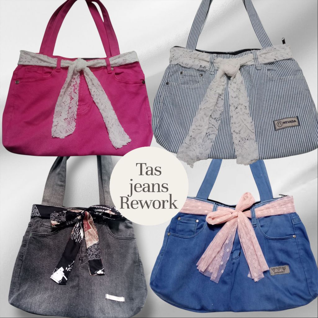TAS JEANS WANITA TAS HANDMADE TAS RECYCLE JEANS