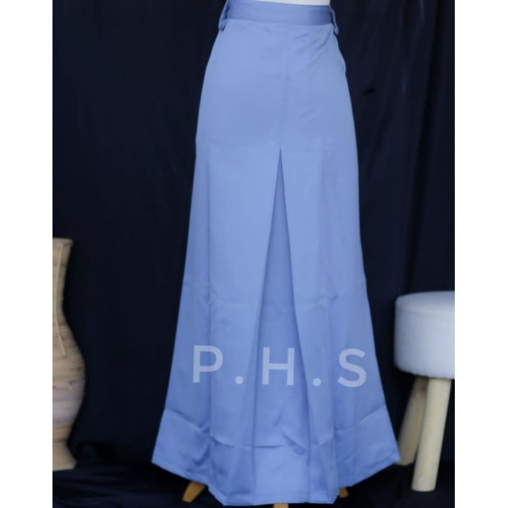 ROK SMA SPAN ABU - ROK SEKOLAH BAHAN ELEMEN PREMIUM LICIN - SERAGAM SEKOLAH ANAK SMA