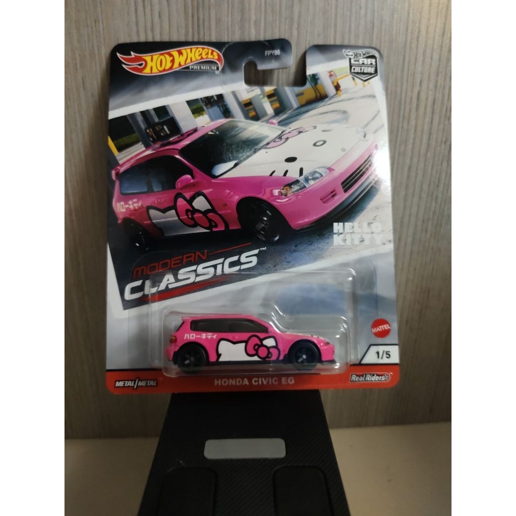 Hotwheels Honda Civic EG Hello Kitty Pink Modern Classics JDM Rare Langka Premium HW civic eg hello 