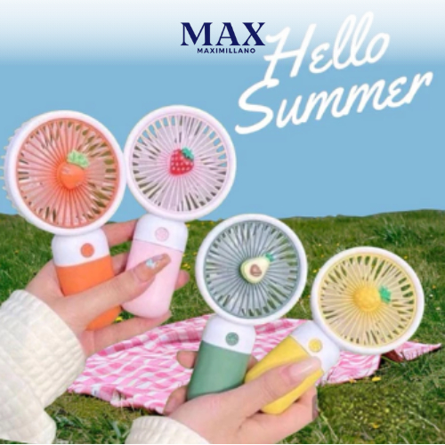 Kipas Angin Mini Karakter Buah/ Kipas Tangan Cas-cas an / Kipas Angin Makeup F-810 / Kipas Angin Kec