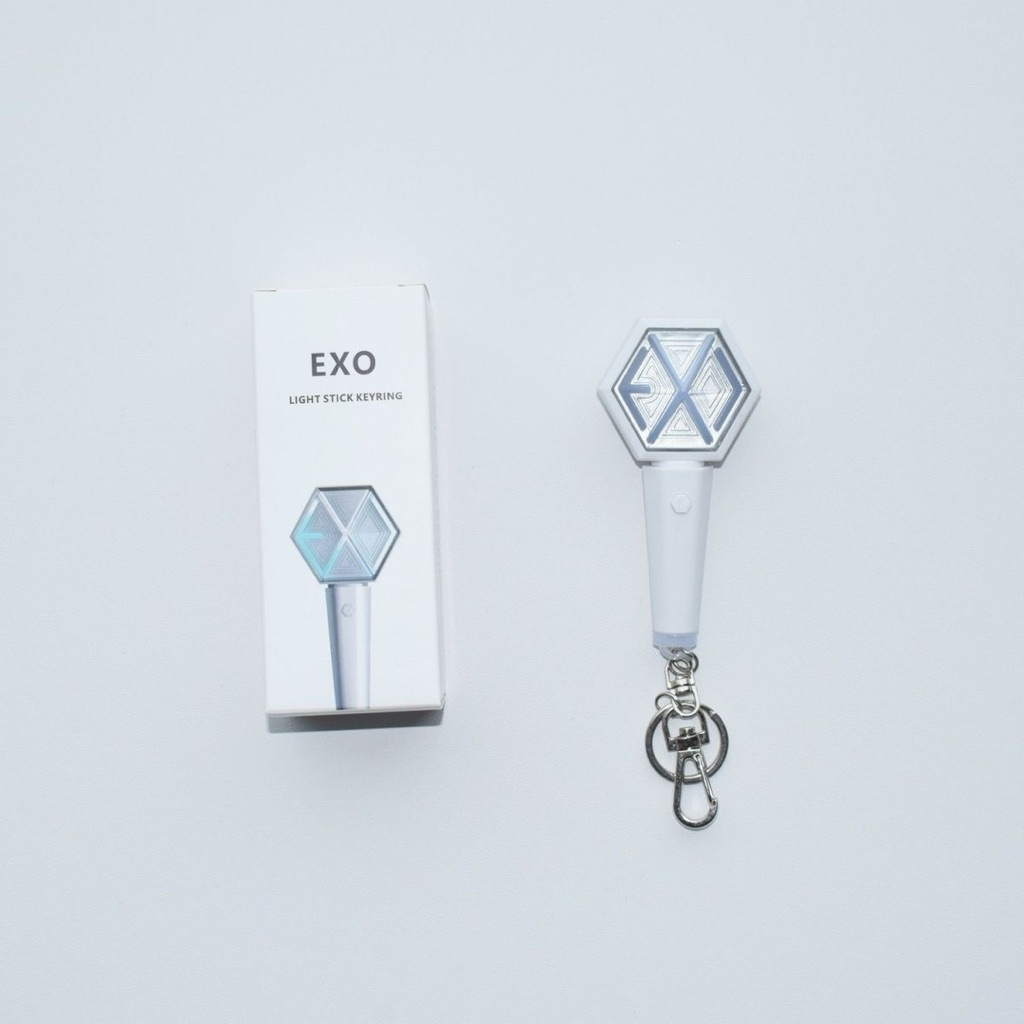 (READY STOCK) EXO Unofficial Mini Lightstick Keyring Eribong Bagcharm Keychain Gantungan Kunci