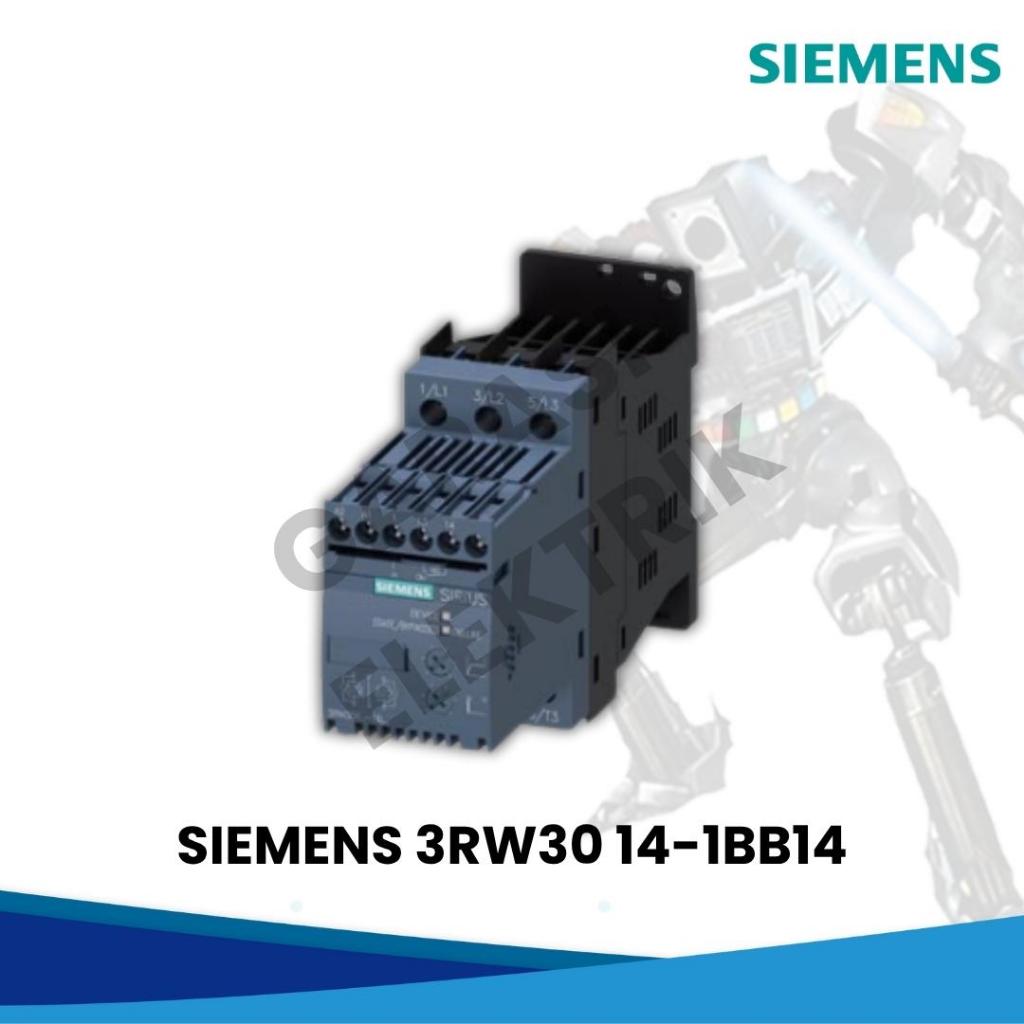 SIEMENS 3RW30 14-1BB14 SIRIUS Soft Starter S00 6.5 A Daya 3 kW Tegangan 200-480 V AC Suhu 40 °C Term