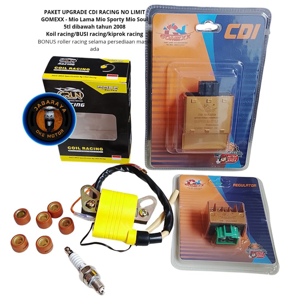 UPGARDE CDI RACING NO LIMIT GOMEXX MIO LAMA 5tl dibawah tahun 2008,MIO SOUL/NOUVO PLUS KOIL/BUSI/KIP
