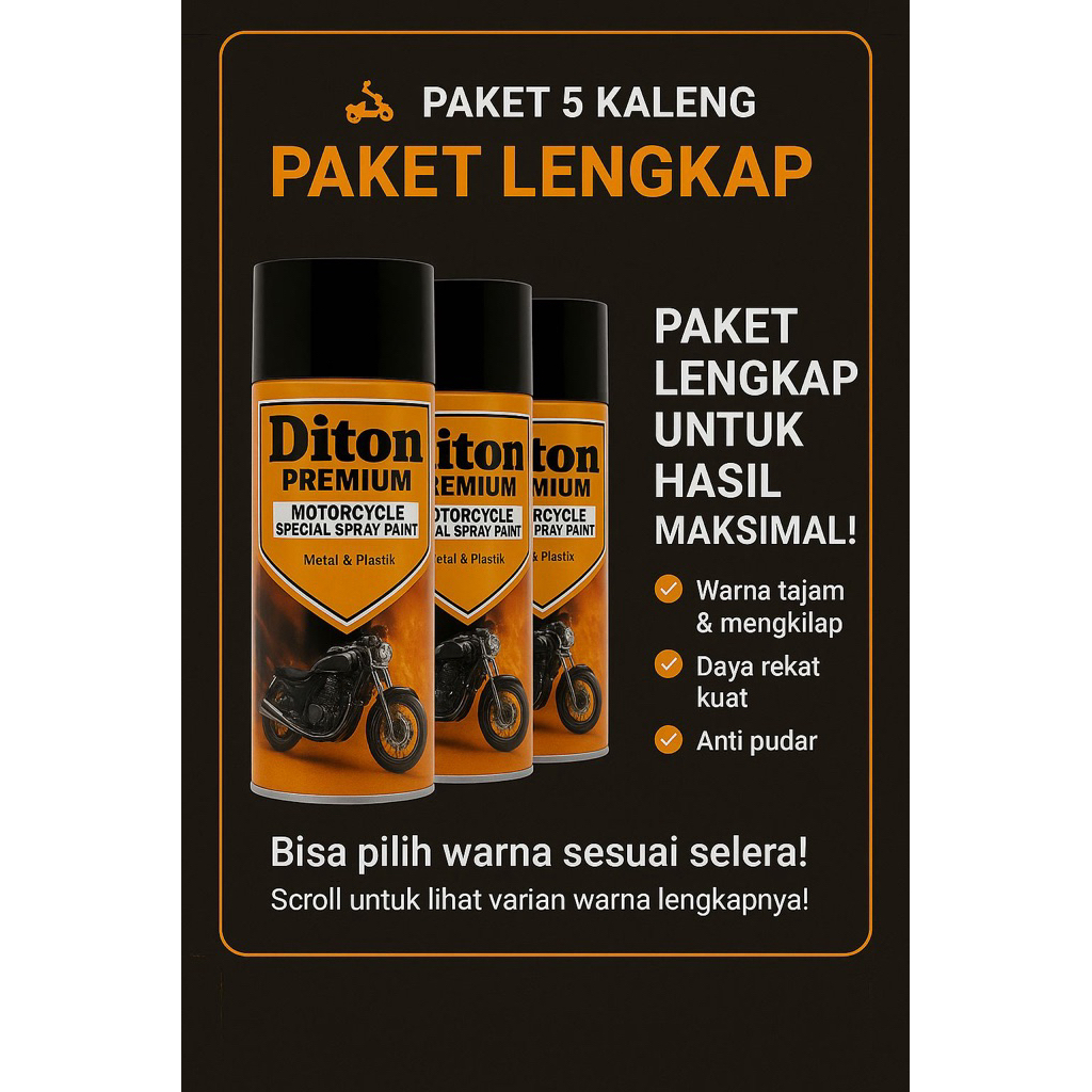 CAT SEMPROT PILOX PYLOX DITON PREMIUM PAKET 5 KALENG