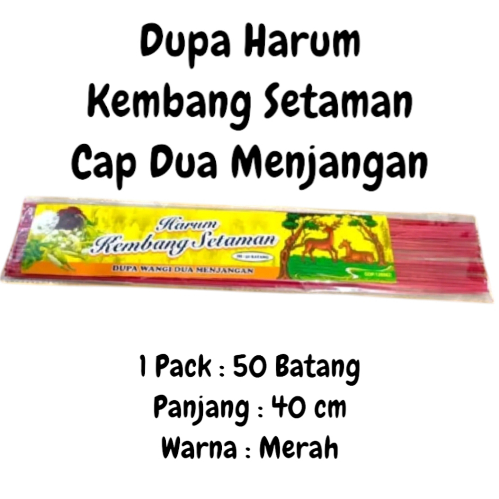 Dupa Harum Kembang Setaman Cap Dua Menjangan Isi 50 Batang