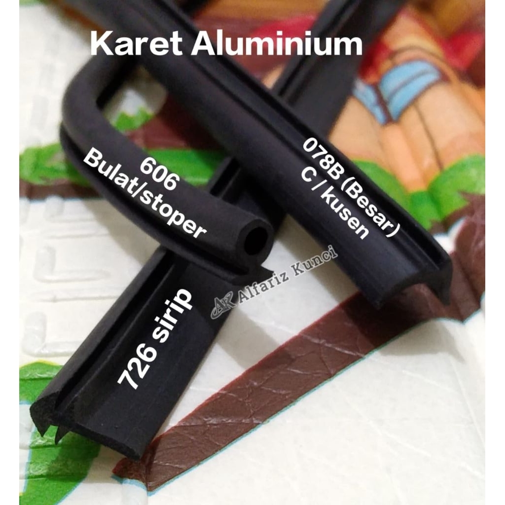 Karet 078B C Besar / Karet Kaca Mati Aluminium