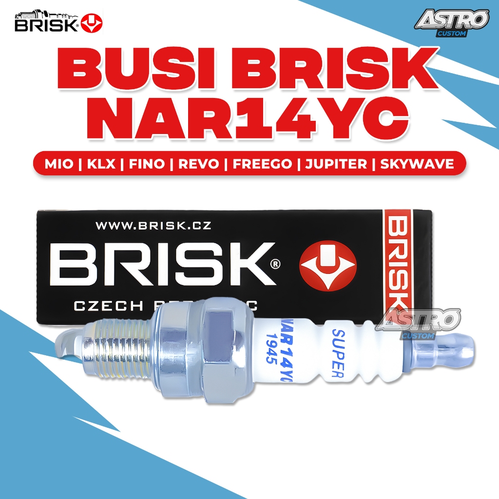 Busi Motor Racing Brisk Mio KLX FINO Soul GT Fino Revo Freego Jupiter Skywave DLL Copper NAR14YC